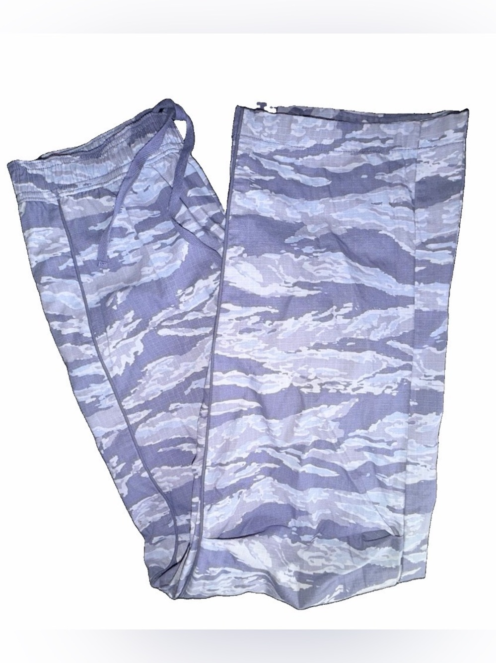 BDG Jess Ripstop Straight Leg Track Pants Blue Camouflage Sz XS EUC